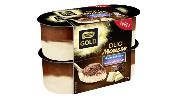 NESTLE Gold Duo Mousse Milchschokolade und weiße Schokolade